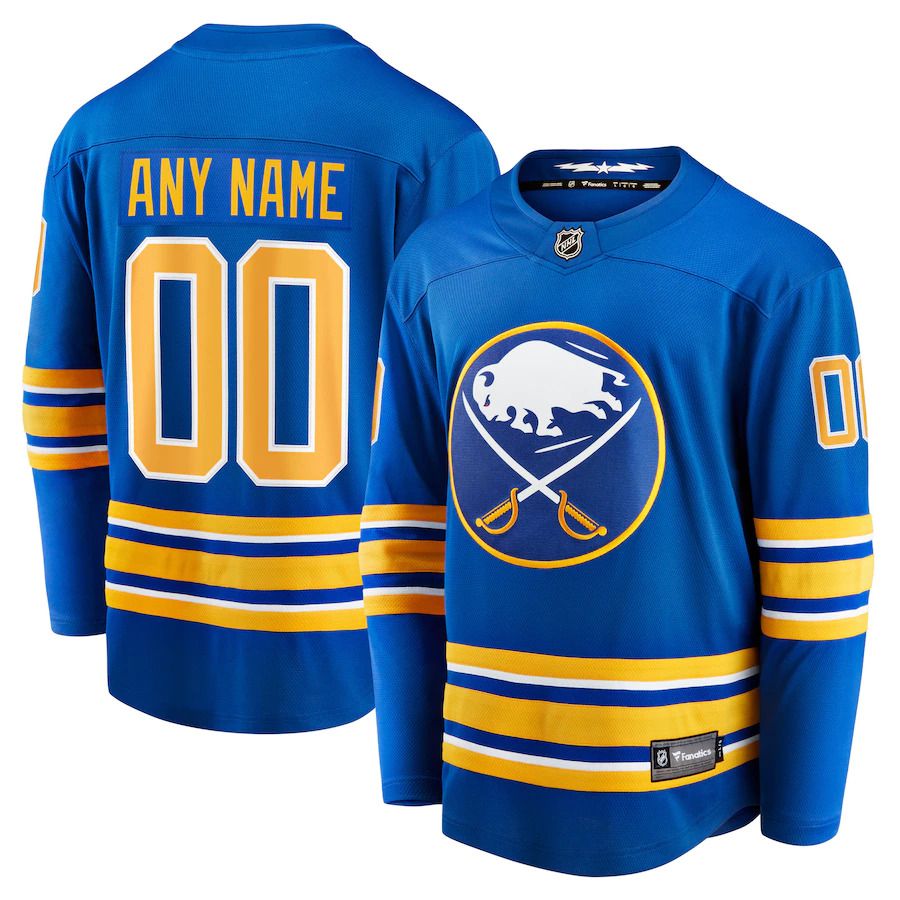 Men Buffalo Sabres Fanatics Branded Royal Home Breakaway Custom NHL Jersey